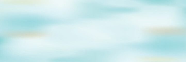 Panoramic abstract green, blue and white blurred gradient background. Horizontal view for a glass panels - skinali. Trendy modern nature backdrop. Ecology concept for your graphic design.