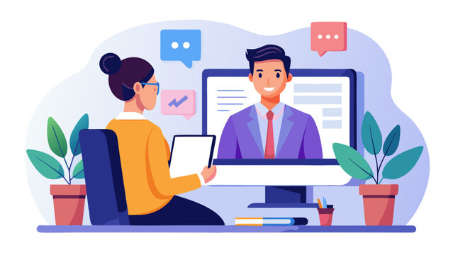 Online meeting and communication between two professionals