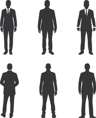 Business people silhouettes vector illustration of a corporate team meeting