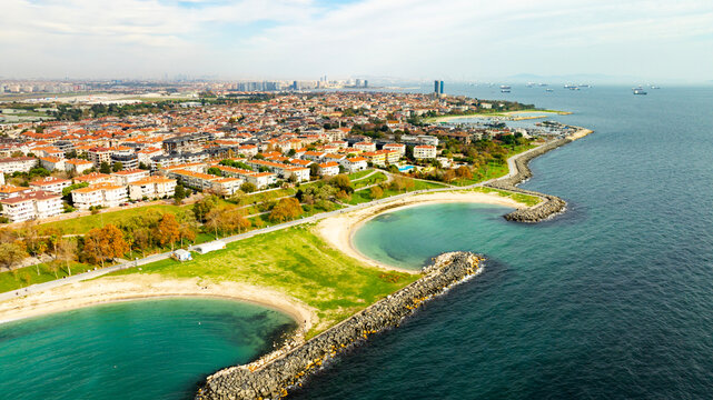 Yesilkoy Marina, Atakoy Istanbul Aerial View