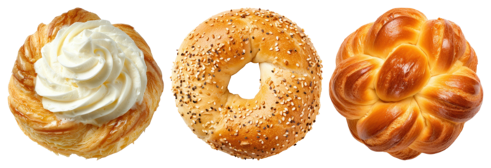 PNG Delicious baked goods assortment, element set on transparent background