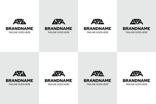 Letters APB BPA APC CPA APD DPA APE EPA Logo Set