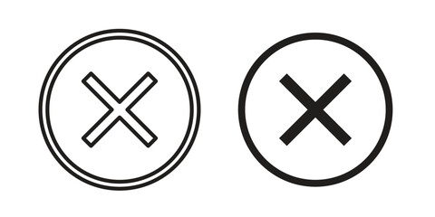 Obraz premium Cancel icons set. Pixel Perfect scalable icons.