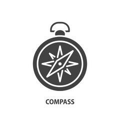 Fototapeta premium Compass glyph icon. Navigation vector symbol. Tourism sign.
