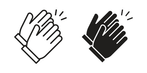 Clap icons set. Pixel Perfect scalable icons.