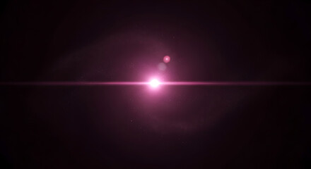 Bright pink lens flare emanating from the center against a dark background