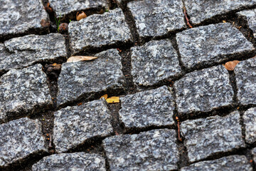 Minimalistyczny detal miejskiej architektury przedstawiający brukowaną nawierzchnię i geometryczne linie. Uniwersalne tło do projektów designerskich i nowoczesnych kompozycji.