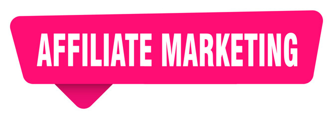affiliate marketing magenta sticker isolated on transpatent background. affiliate marketing sign