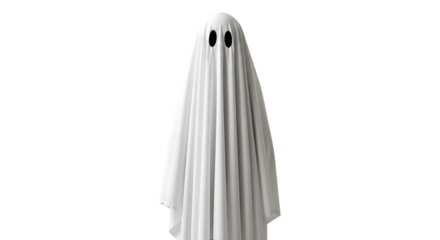 Spooky cute ghost figure perfect for Halloween themed designs and ads