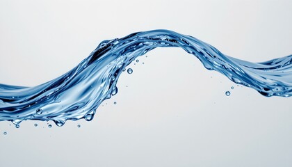 Water Arc with Droplets and Ice Highlights