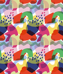 Vibrant Abstract Organic Shapes Repeating