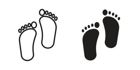 Foot icons set. Pixel Perfect scalable icons.