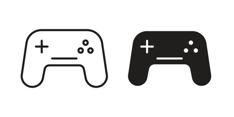 Gaming controller icons set. Pixel Perfect scalable icons. © Xevier