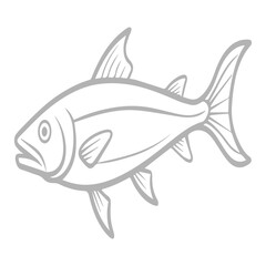 Stylized Fish Drawing