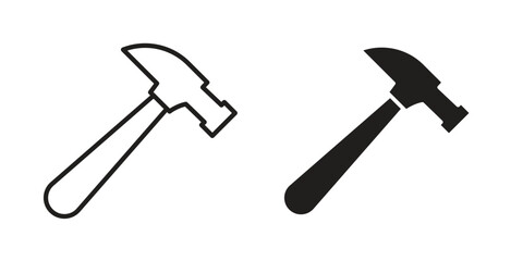 Hammer icons set. Pixel Perfect scalable icons.