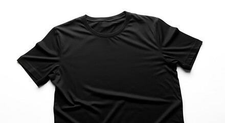 T-shirt, black short sleeve crew neck