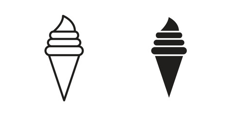 Ice cream icons set. Pixel Perfect scalable icons.