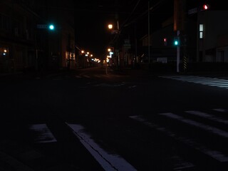 night traffic in the city