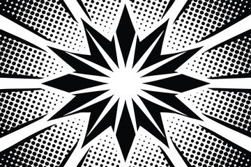 Dynamic Pop Art Comic Starburst Background © revpy