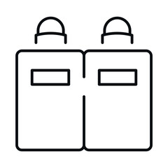 Riot police icon vector design showing protective gear worn by law enforcement in urban areas during crowd control situations