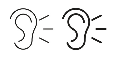 Listening icons set. Pixel Perfect scalable icons.