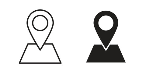 Located icons set. Pixel Perfect scalable icons.