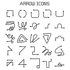 Minimal Black Arrow Icons Set