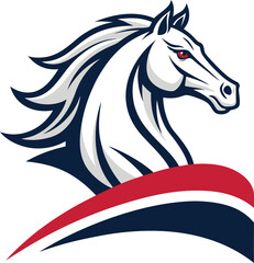 Horse head mascot, Elegant horse logo icons. Royal stallion symbol design. Equine stables sign. Equestrian brand emblems. Vector illustration.	