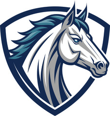 Horse head mascot, Elegant horse logo icons. Royal stallion symbol design. Equine stables sign. Equestrian brand emblems. Vector illustration.	