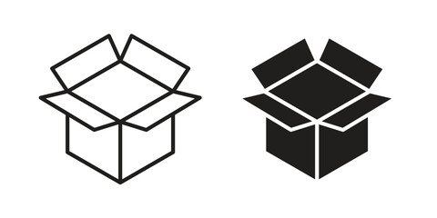 Open box icons set. Pixel Perfect scalable icons.