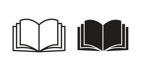open book icons set. Pixel Perfect scalable icons.