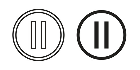 Pause icons set. Pixel Perfect scalable icons.