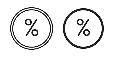 Percentage icons set. Pixel Perfect scalable icons.