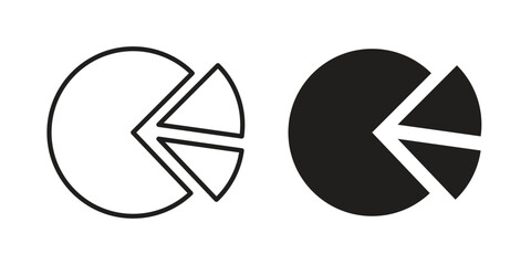 Pie chart icons set. Pixel Perfect scalable icons.