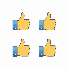 Obraz premium Vibrant Thumbs Up Emoji for Positive Feedback and Approval