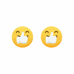 Vibrant Thumbs Up Emoji for Positive Feedback and Approval