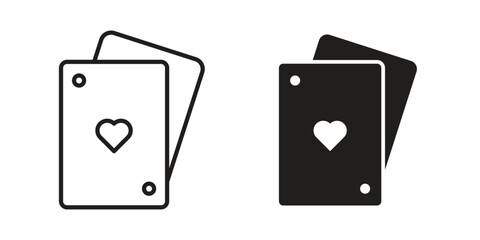 Playing cards icons set. Pixel Perfect scalable icons.