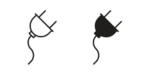 Plug icons set. Pixel Perfect scalable icons.