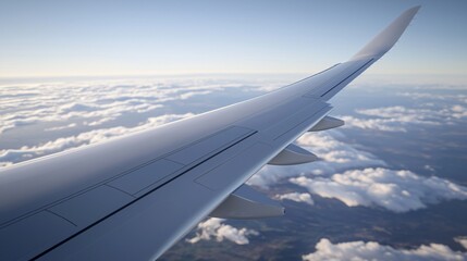 Modern aircraft wing with hybrid SAF fuel line overlay visualizing clean energy transition.
