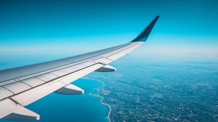 Modern aircraft wing with hybrid SAF fuel line overlay visualizing clean energy transition.