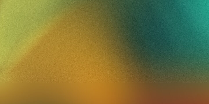 Gradient background with noise texture in green and gold - Powered by Adobe