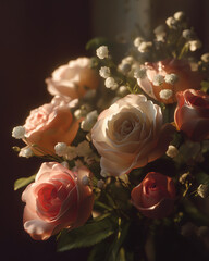christmas ornaments on tree glowing bokeh