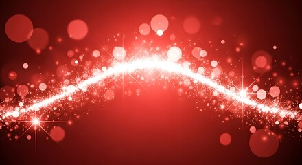 A dazzling red light trail with bokeh effect, creating a magical and festive atmosphere for holiday designs and celebrations