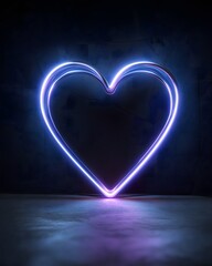 neon glowing heart shape