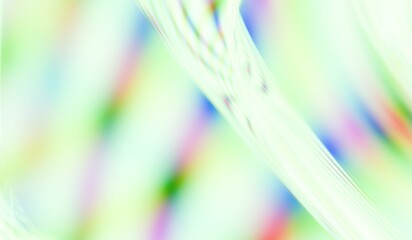 Obraz premium Dreamy rainbow light swirl background. Soft abstract rainbow streaks blend with pale green and white tones, forming smooth curved motions and hazy spectral gradients in a bright airy texture.