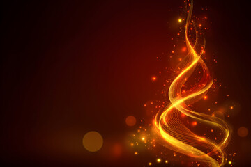 abstract glowing christmas background gold theme