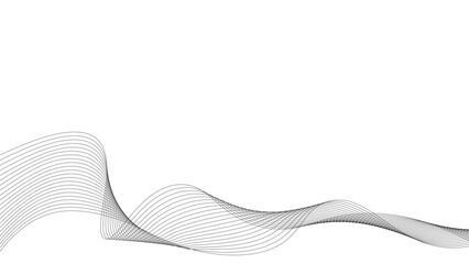 Abstract Black and White Wavy Lines Background for Modern Design Presentation Template or Creative Projects