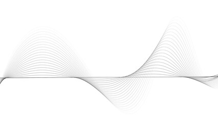 Abstract waveform oscillation pattern on white background representing data signal visualization and sound frequency analysis