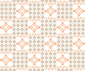 Nature Floral Seamless Pattern Artwork in Vibrant Colors With Retro Elements for Modern Vector Wallpaper