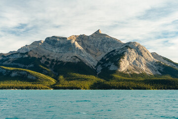 Afternoon Light on Mount Michener and Abraham Lake in Alberta, Canada